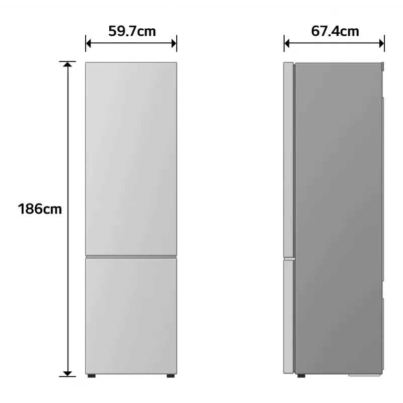 LG GBBSJ10EPY Voľne stojaca 333 L strieborná