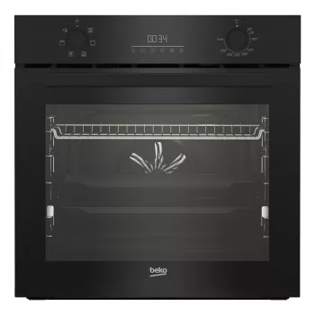 Vstavaná elektrická rúra BEKO BBIE123001BD — 72 L, 2400 W, LED displej, zapustené otočné gombíky, samočistiaca parná funkcia, čierna