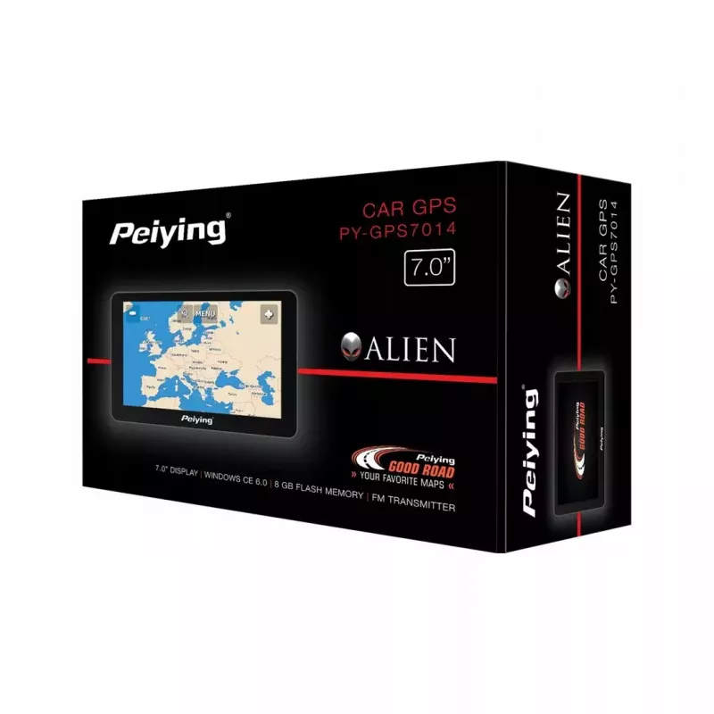 Auto GPS navigácia Peiying PY-GPS7014.1 s 7-palcovým displejom a predinštalovanými mapami EÚ