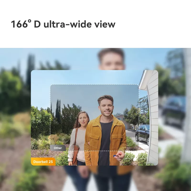 Imou Doorbell 2S Kit Čierna 3 MP Bezdrôtový Nástenná montáž
