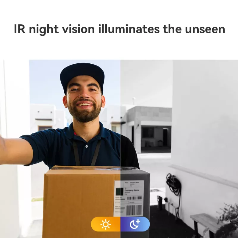 Imou Doorbell 2S Kit Čierna 3 MP Bezdrôtový Nástenná montáž
