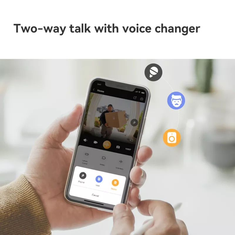 Imou Doorbell 2S Kit Čierna 3 MP Bezdrôtový Nástenná montáž