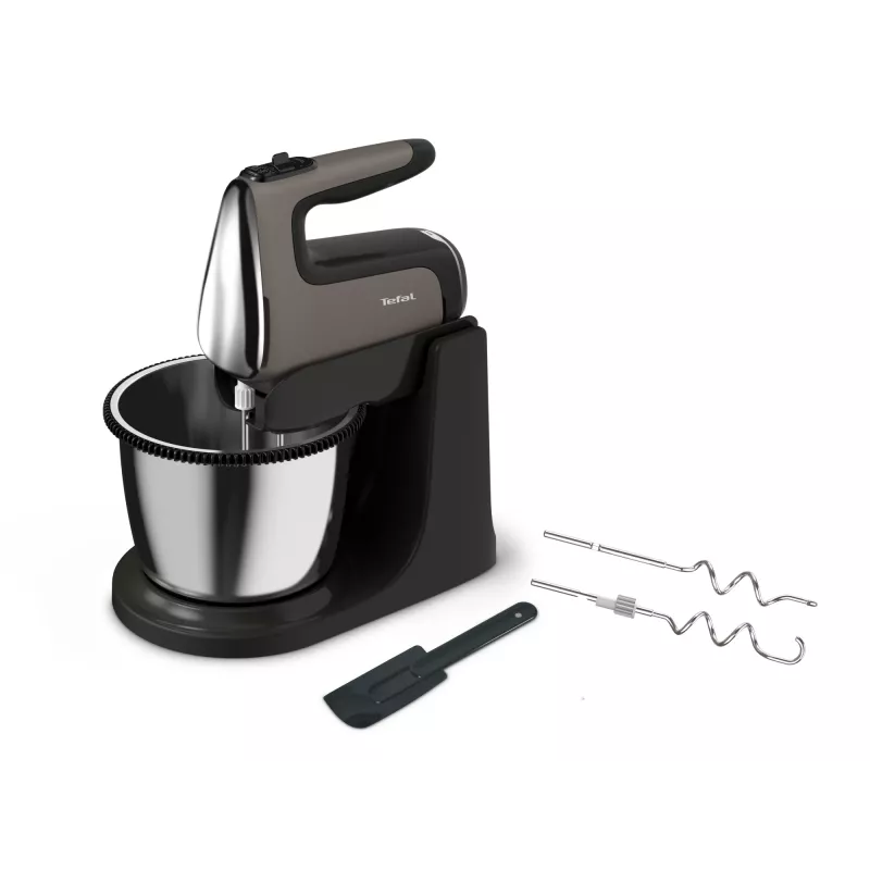 Tefal Powermix Silence HT654E38 ručný mixér so stojanovou misou 600 W sivá/čierna