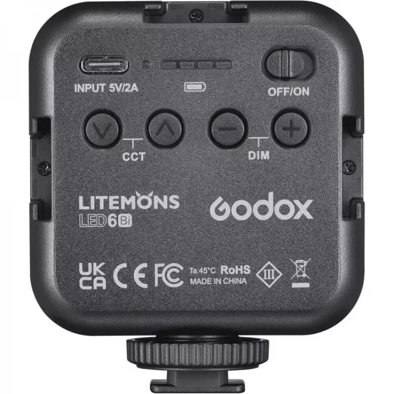 Blesk na fotoaparát Godox LED6BI čierny 6500K batéria 10h