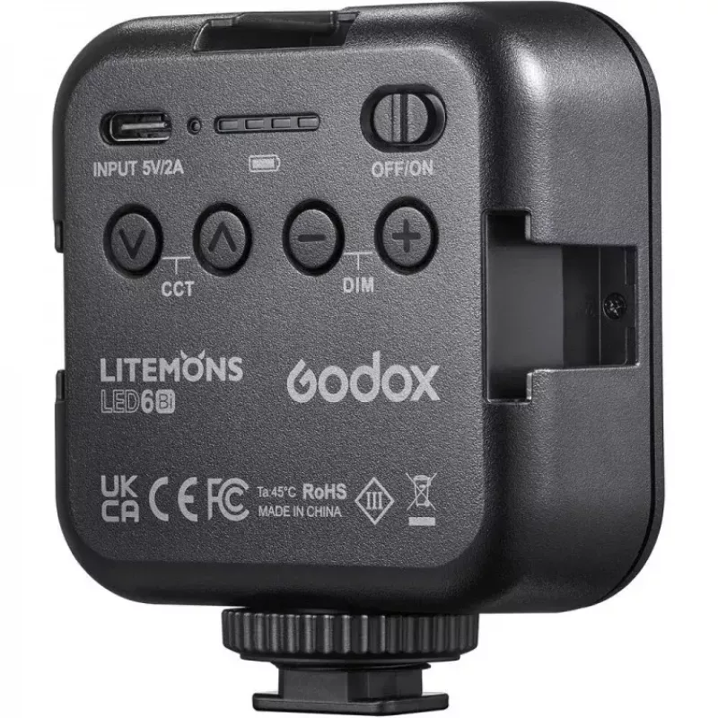 Blesk na fotoaparát Godox LED6BI čierny 6500K batéria 10h