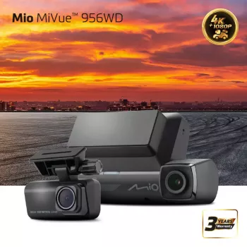 Palubná kamera MIO MiVue 956WD s GPS a Wi‑Fi, držiak na čelné sklo pre predné záznamy