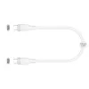 USB-C-na-USB-C nabíjací/dátový kábel j5create JUCX17W, 60W, tekutý silikón, 1,8 m, biely