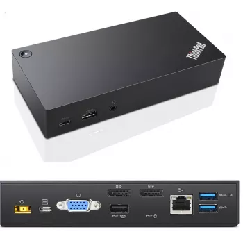 Lenovo 03X7194 dokovacia stanica/port replikátor pre notebook Káblový USB 3.2 Gen 1 (3.1 Gen 1) Type-C čierny