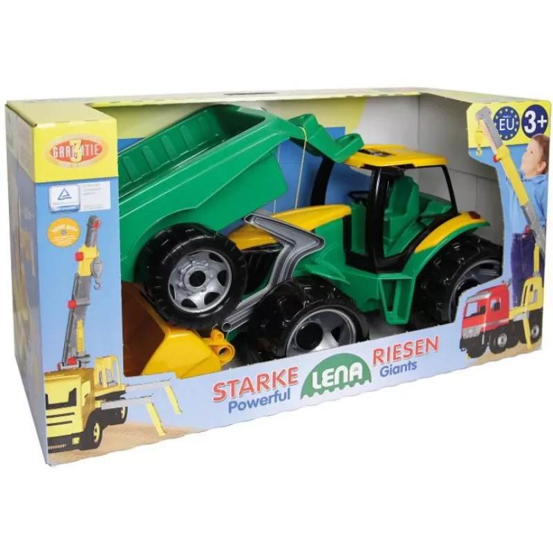 Traktor Lena GIGA TRUCKS ZL-02123 s lyžicou a prívesom