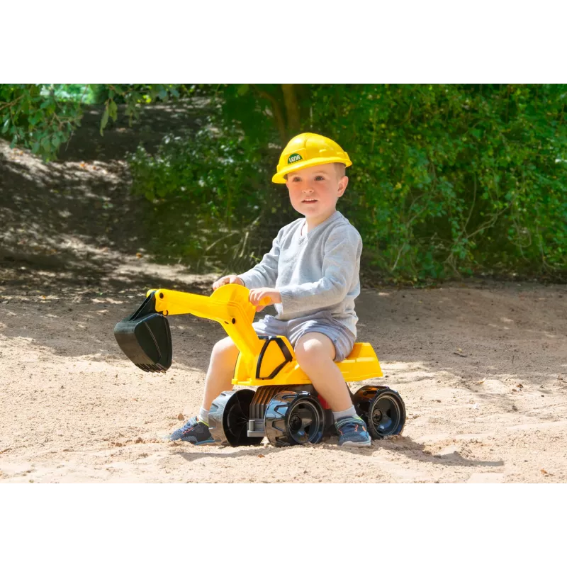 Jazdné rýpadlo Lena GIGA TRUCKS Excavator PRO 4 kolesá plast oceľ