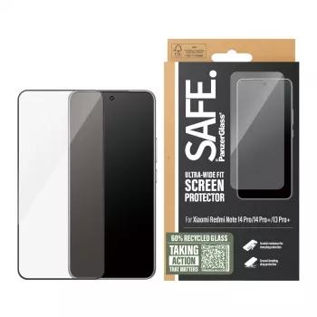 Ochrana displeja PanzerGlass SAFE. by pre Xiaomi Redmi Note 14 Pro / 14 Pro+ / 13 Pro+ — tvrdené sklo, číra, Ultra-Wide Fit
