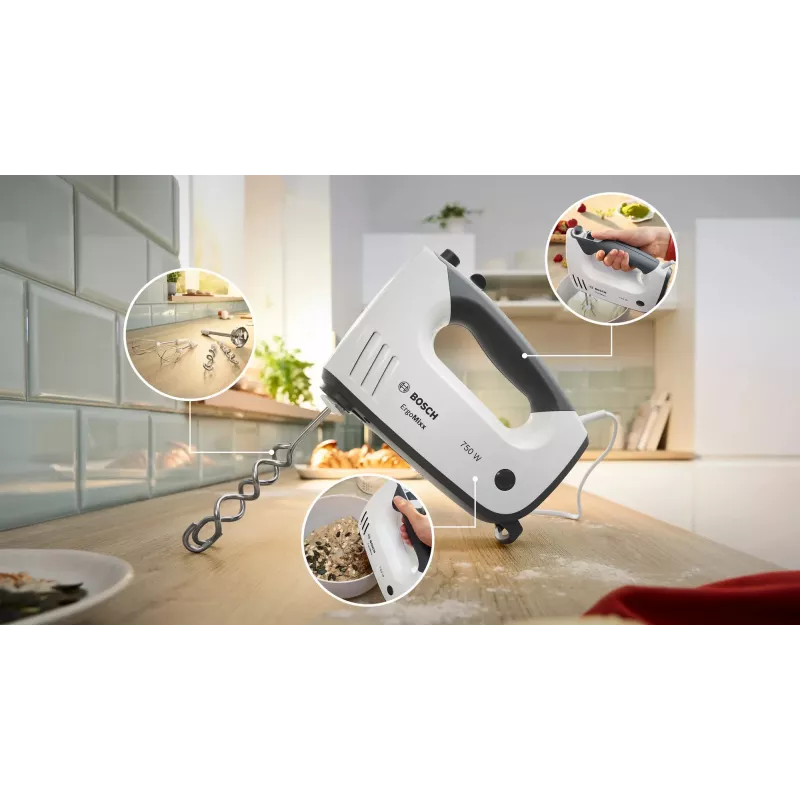 Bosch MFQ37490 ručný mixér 750 W sivá, biela