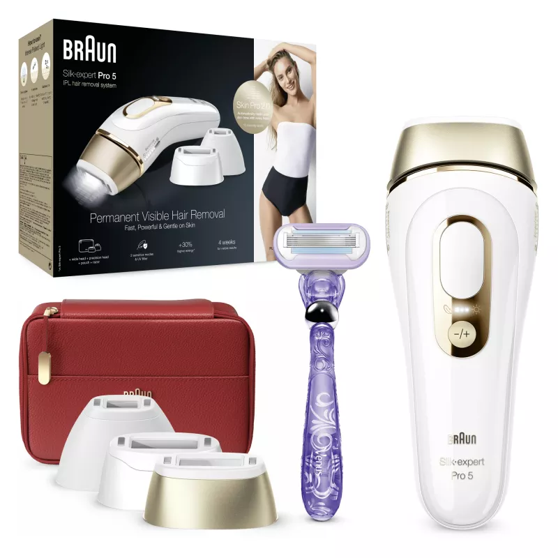 Braun Silk-expert Pro Silk·expert Pro 5 PL5267 intenzívne pulzné svetlo (IPL) zlatá, biela