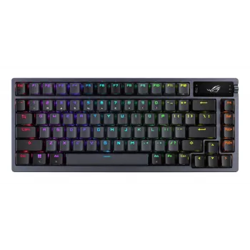 Bezdrôtová mechanická klávesnica ASUS ROG Azoth čierna — model 90MP0316-BKUA01, RGB podsvietenie