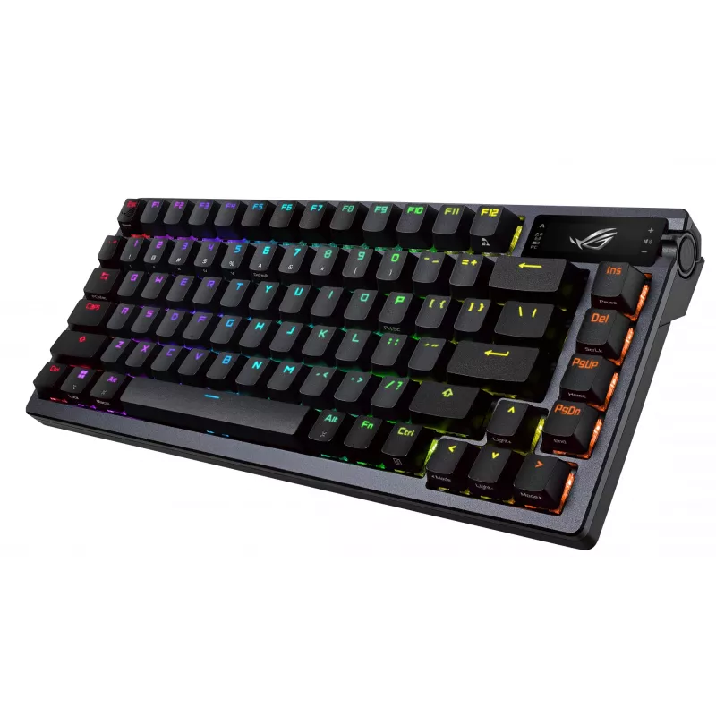 Bezdrôtová mechanická klávesnica ASUS ROG Azoth čierna — model 90MP0316-BKUA01, RGB podsvietenie
