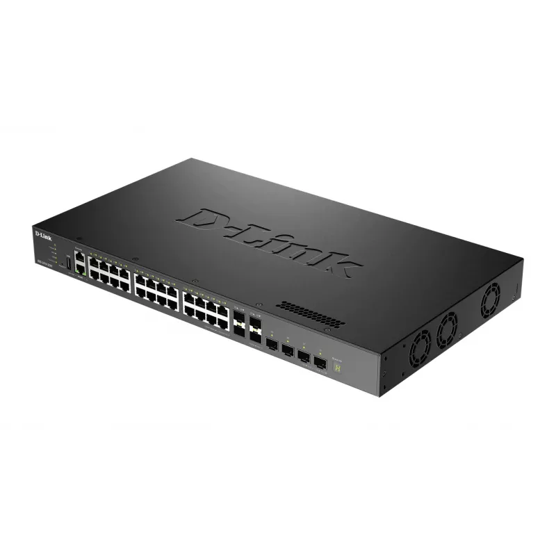 Stohovateľný spravovaný prepínač L3 D-Link DXS-3410-32XY/E, 24x 10GBASE-T + 4x SFP+ + 4x SFP28