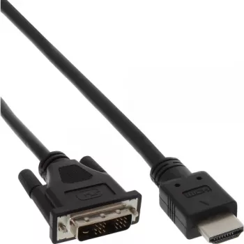 InLine HDMI-DVI kábel HDMI konektor samec / DVI konektor samec 18+1 čierny 2m