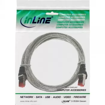 Patch kábel InLine Cat6 S/FTP PiMF 250MHz RJ-45–RJ-45 PVC transparentný 1,5m