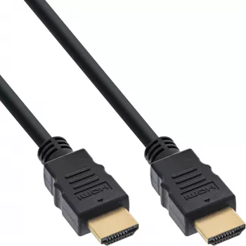 InLine HDMI kábel, HDMI High Speed s Ethernetom, konektor samec / konektor samec, čierny, 1m
