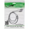 InLine USB 2in1 Y nabíjací kábel, 1x USB-A konektor samec na 2x USB-C konektor samec, čierny 0,5m