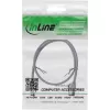 Patch kábel InLine Cat.8.1 U/FTP tenký, TPE bezhalogénový, RJ-45–RJ-45, 0,25 m, sivý