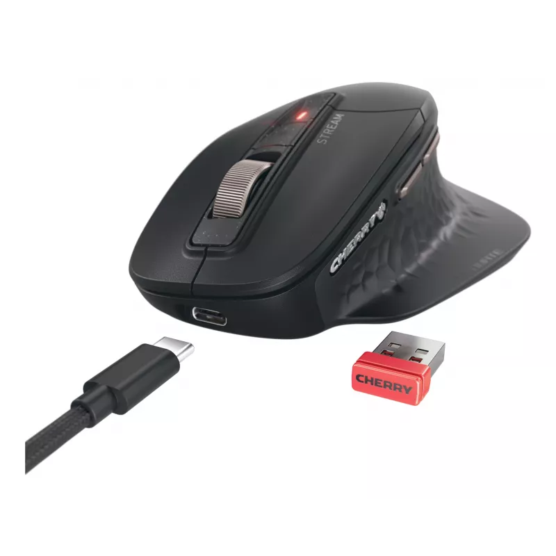 CHERRY Stream desktop ultimate klávesnica myš vrátane Home/Office USB + RF Wireless + Bluetooth QWERTZ nemecká čierna