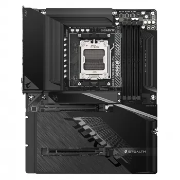 Motherboard GIGABYTE B850 AORUS STEALTH — ATX, Socket AM5, AMD B850, DDR5 až do 8200 MHz (OC), 14+2+2 VRM, 2xPCIe5.0, 2xPCIe4.0 M.2, Wi‑Fi 7, 5GbE