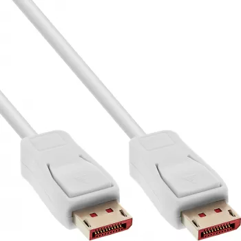 DisplayPort kábel InLine 17255W, 0,5 m, DisplayPort–DisplayPort, biely