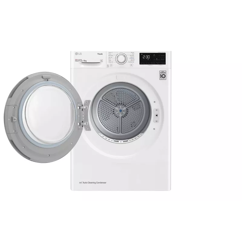 LG RH80V3AV6N tepelné čerpadlo sušička voľne stojaca predné plnenie 8 kg biela