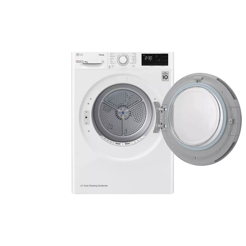 LG RH80V3AV6N tepelné čerpadlo sušička voľne stojaca predné plnenie 8 kg biela