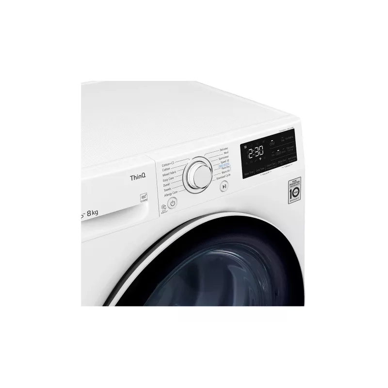 LG RH80V3AV6N tepelné čerpadlo sušička voľne stojaca predné plnenie 8 kg biela