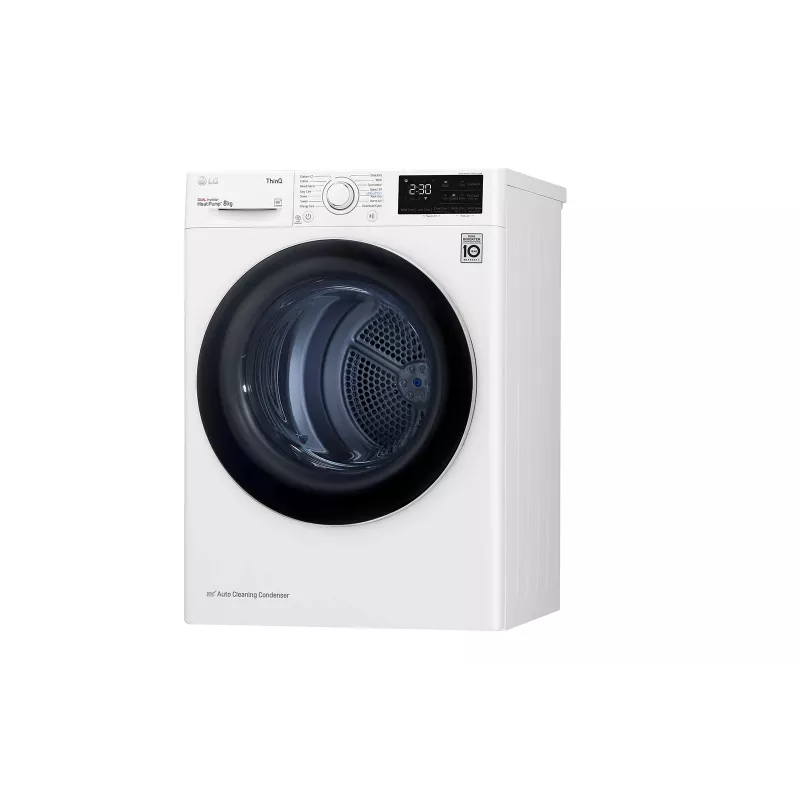 LG RH80V3AV6N tepelné čerpadlo sušička voľne stojaca predné plnenie 8 kg biela
