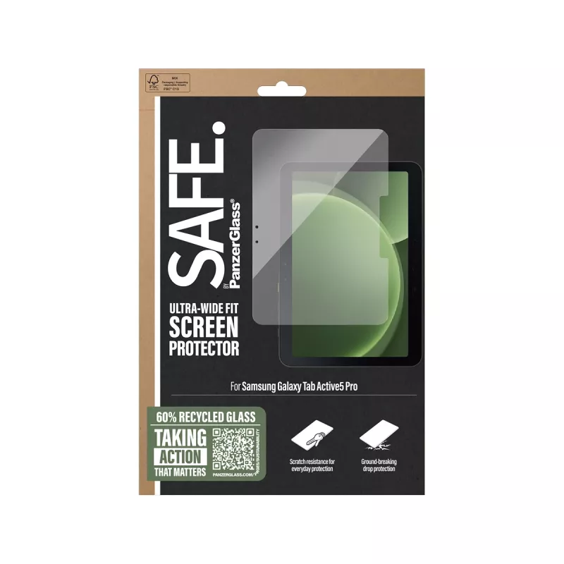 PanzerGlass SAFE. by ® ochrana displeja Samsung Galaxy Tab Active5 Pro | Ultra-Wide Fit