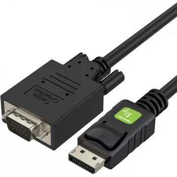 Techly monitor DisplayPort na VGA kábel 1,8 m ICOC DSP-V-018