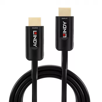 Lindy 10m optický hybridný ultra-high-speed HDMI kábel, 10 m, HDMI typ A (štandard), HDMI typ A (štandard), 48 Gbit/s, Audio Return Channel (ARC), čierny
