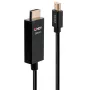 Lindy 1m aktívny Mini DisplayPort na HDMI kábel s HDR, 1 m, Mini DisplayPort, HDMI, konektor samec, konektor samec, rovný