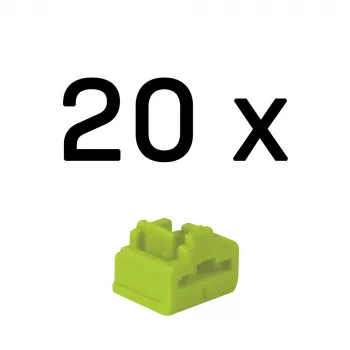 Lindy RJ-45 Portblocker (bez kľúča) – balenie 20 ks, zelená