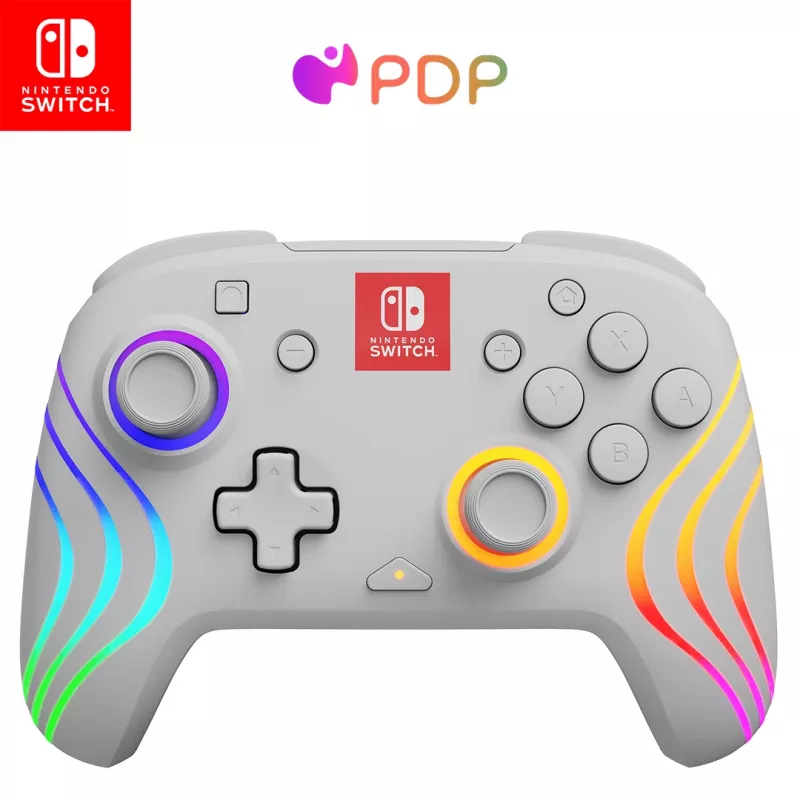 PDP Afterglow Wave White USB gamepad analógový / digitálny Nintendo Switch, Nintendo Switch Lite, Nintendo Switch OLED