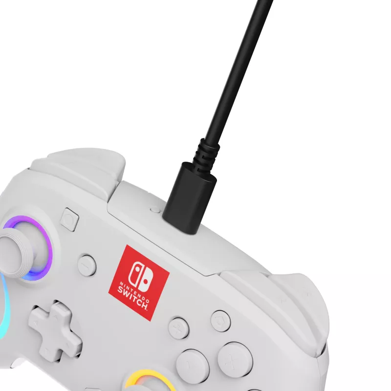 PDP Afterglow Wave White USB gamepad analógový / digitálny Nintendo Switch, Nintendo Switch Lite, Nintendo Switch OLED