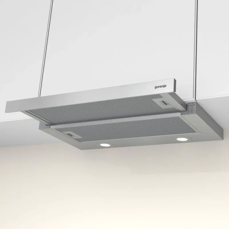 Gorenje TH62E4X polovstavaný (vysúvateľný) nerez 450 m³/h