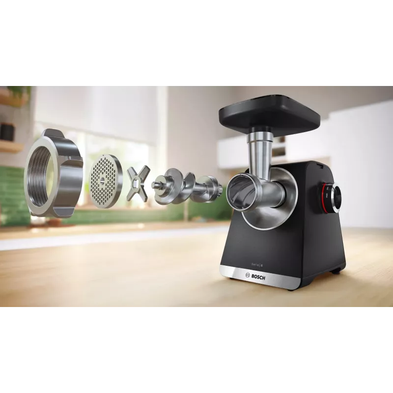 Bosch Serie 6 mlynček na mäso 2100 W čierna, strieborná