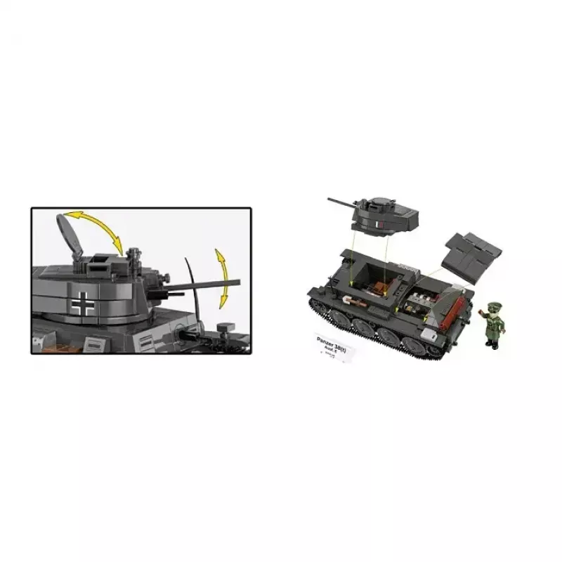 Stavebnica Cobi Blocks Tank 38 VZ.38 690 dielov – modelová stavebnica v mierke