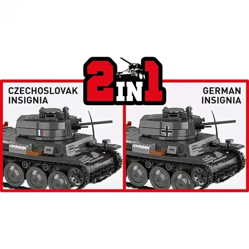 Stavebnica Cobi Blocks Tank 38 VZ.38 690 dielov – modelová stavebnica v mierke
