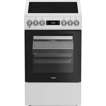 Whirlpool W5V5LCW voľne stojaci sporák elektrická varná doska sklokeramika čierna, biela