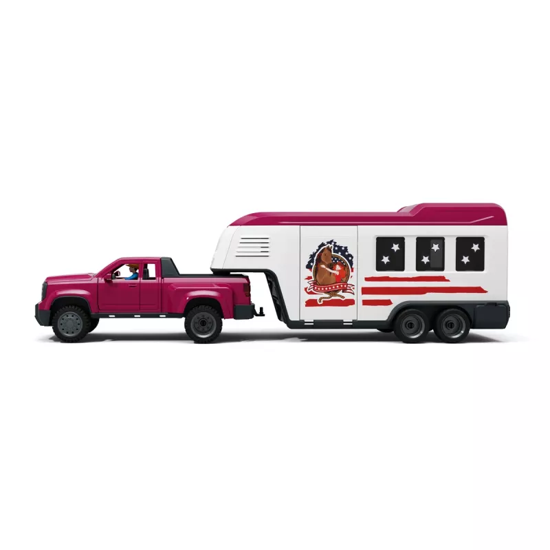 schleich Lakeside Truck s prívesom, zvieratá, kone, 5 rokov, viacfarebný