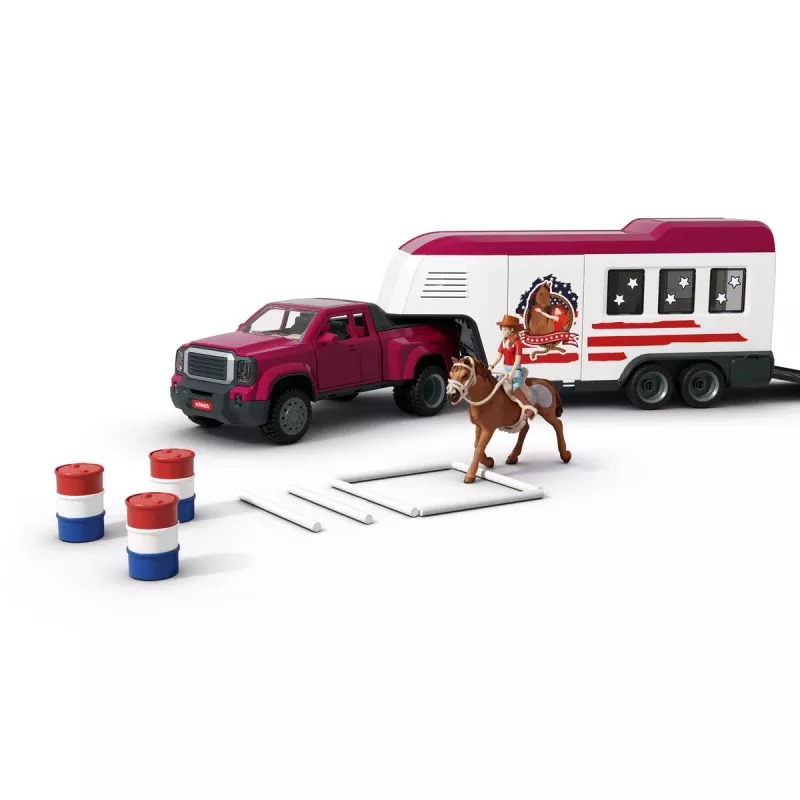 schleich Lakeside Truck s prívesom, zvieratá, kone, 5 rokov, viacfarebný