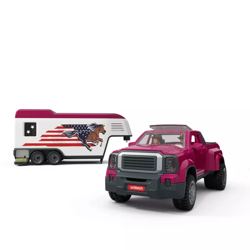 schleich Lakeside Truck s prívesom, zvieratá, kone, 5 rokov, viacfarebný