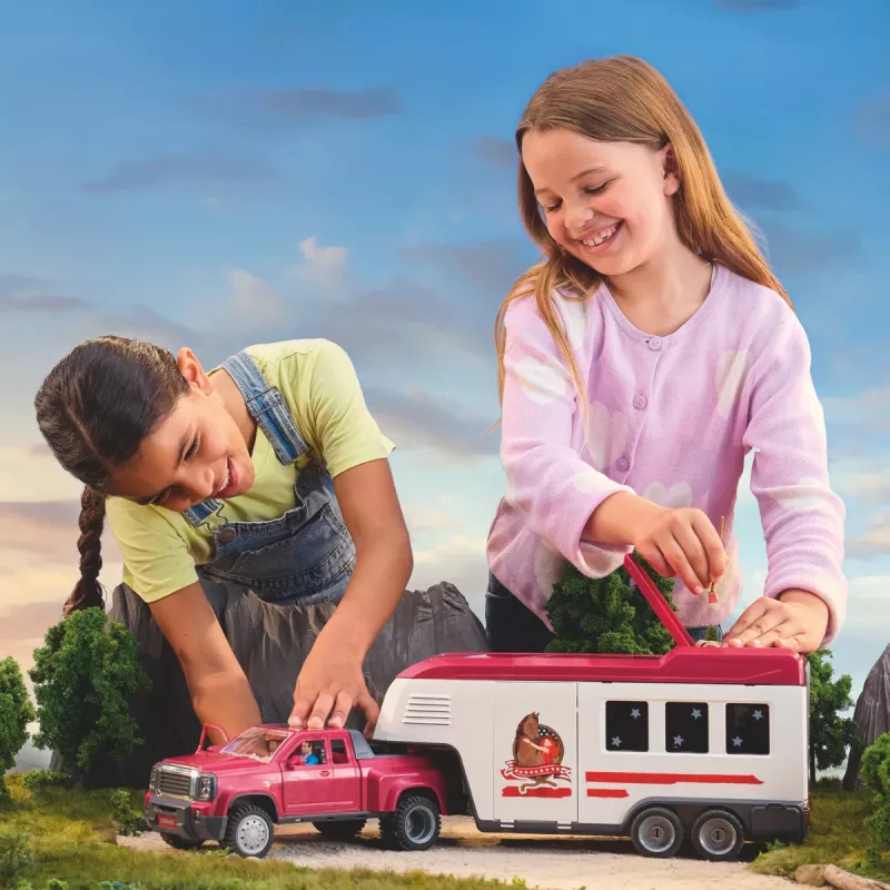 schleich Lakeside Truck s prívesom, zvieratá, kone, 5 rokov, viacfarebný