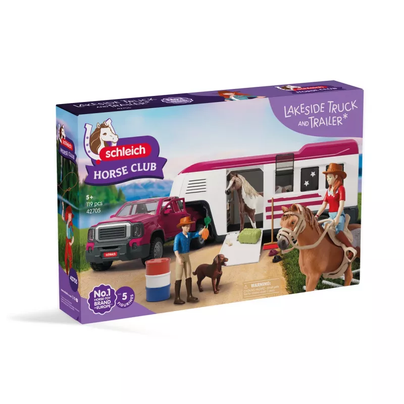 schleich Lakeside Truck s prívesom, zvieratá, kone, 5 rokov, viacfarebný