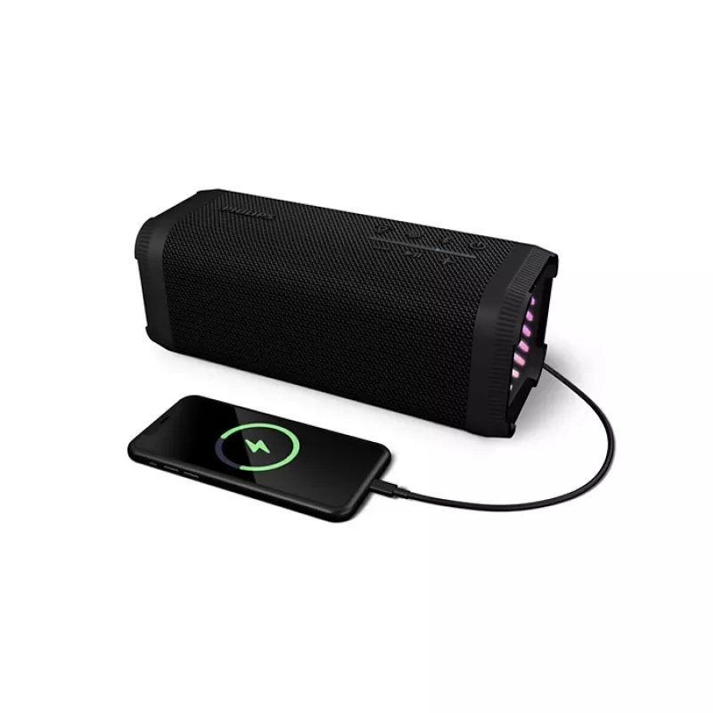 Mono prenosný reproduktor Philips TAS5000EB, 35 W RMS, 2-pásmový, Bluetooth, dosah 30 m, čierny